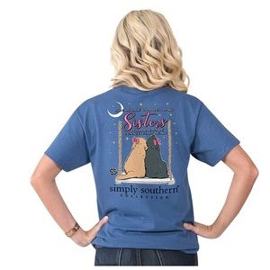 Navy Simply Southern “side by side or miles apart” t-shirt. Size XL